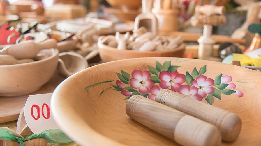 They produced not only spoons but also wooden platters, plates, cutting boards etc